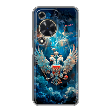Силиконовый чехол на Huawei Nova Y72 с принтом Герб флаг России Силиконовый чехол на Huawei Nova Y72 с принтом Герб флаг России