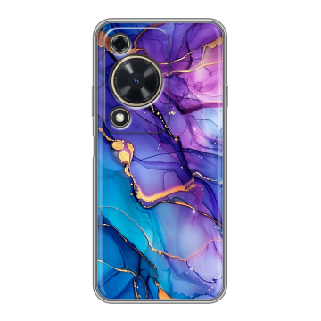 Силиконовый чехол на Huawei Nova Y72 с принтом синий мрамор