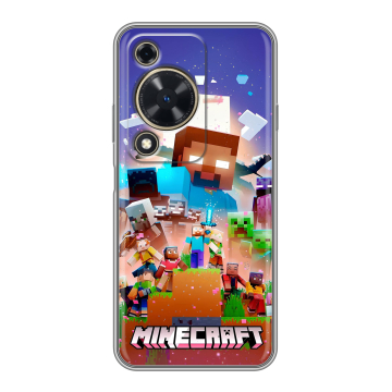 Силиконовый чехол на Huawei Nova Y72 с принтом Майнкрафт Minecraft