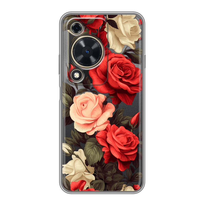 Силиконовый чехол на Huawei Nova Y72 с принтом Розы Силиконовый чехол на Huawei Nova Y72 с принтом Розы