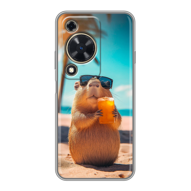 Силиконовый чехол на Huawei Nova Y72 с принтом Капибара Силиконовый чехол на Huawei Nova Y72 с принтом Капибара