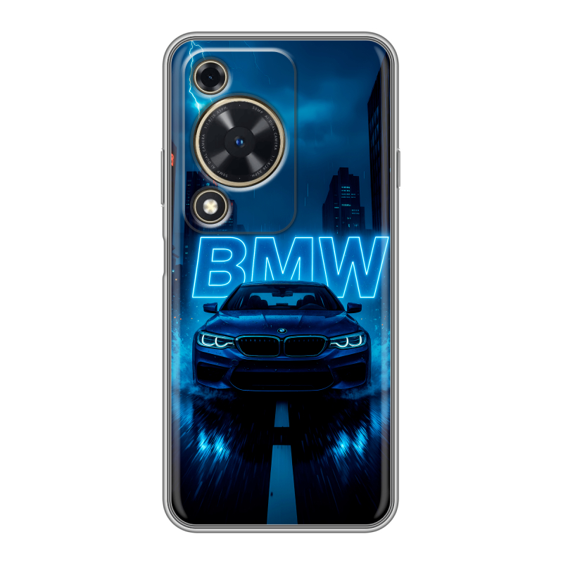 Силиконовый чехол на Huawei Nova Y72 с принтом BMW БМВ Силиконовый чехол на Huawei Nova Y72 с принтом BMW БМВ