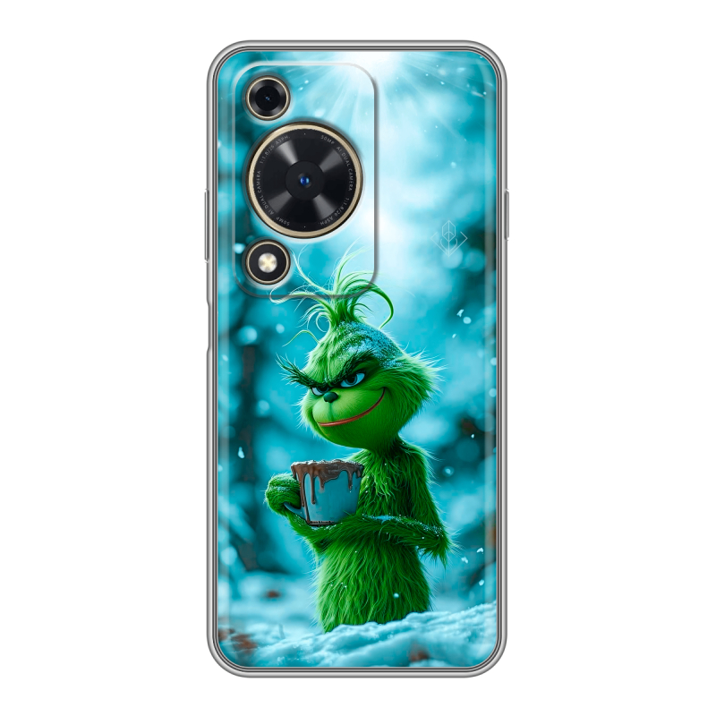 Силиконовый чехол на Huawei Nova Y72 с принтом Новый год гринч Силиконовый чехол на Huawei Nova Y72 с принтом Новый год гринч