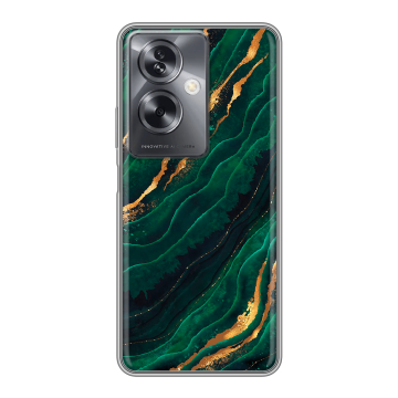 Силиконовый чехол на OnePlus Nord N30 SE 5G с принтом Мрамор зеленое золото