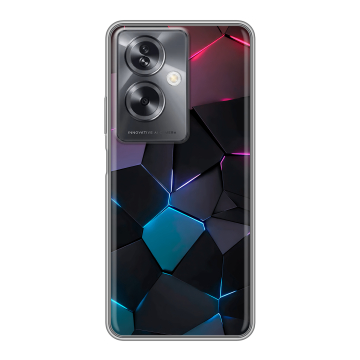 Силиконовый чехол на OnePlus Nord N30 SE 5G с принтом Геометрия неона
