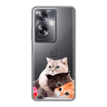 Силиконовый чехол на OnePlus Nord N30 SE 5G с принтом Кошки