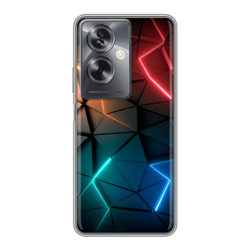 Силиконовый чехол на OnePlus Nord N30 SE 5G с принтом Абстракция неон
