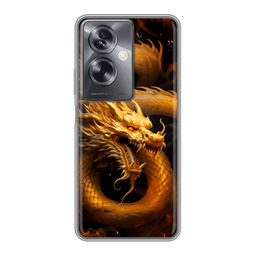 Силиконовый чехол на OnePlus Nord N30 SE 5G с принтом Золотой дракон