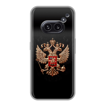Силиконовый чехол на Nothing Phone (2a) с принтом Герб России Силиконовый чехол на Nothing Phone (2a) с принтом Герб России