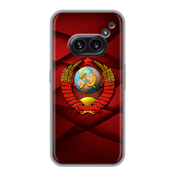 Силиконовый чехол на Nothing Phone (2a) с принтом Герб СССР Силиконовый чехол на Nothing Phone (2a) с принтом Герб СССР