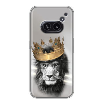Силиконовый чехол на Nothing Phone (2a) с принтом Лев с короной Силиконовый чехол на Nothing Phone (2a) с принтом Лев с короной