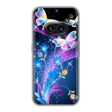 Силиконовый чехол на Nothing Phone (2a) с принтом Бабочки Силиконовый чехол на Nothing Phone (2a) с принтом Бабочки
