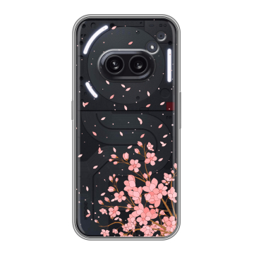 Силиконовый чехол на Nothing Phone (2a) с принтом Ветка сакуры Силиконовый чехол на Nothing Phone (2a) с принтом Ветка сакуры