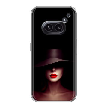 Силиконовый чехол на Nothing Phone (2a) с принтом Девушка в шляпе Силиконовый чехол на Nothing Phone (2a) с принтом Девушка в шляпе