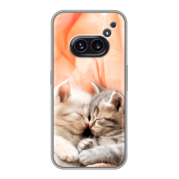 Силиконовый чехол на Nothing Phone (2a) с принтом Котята Силиконовый чехол на Nothing Phone (2a) с принтом Котята