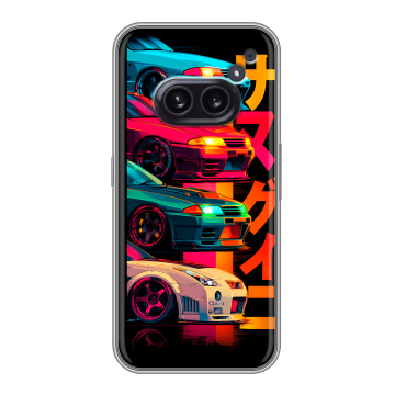 Силиконовый чехол на Nothing Phone (2a) с принтом Гоночные машины Силиконовый чехол на Nothing Phone (2a) с принтом Гоночные машины