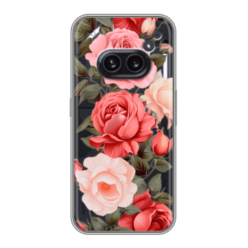Силиконовый чехол на Nothing Phone (2a) с принтом Розы Силиконовый чехол на Nothing Phone (2a) с принтом Розы
