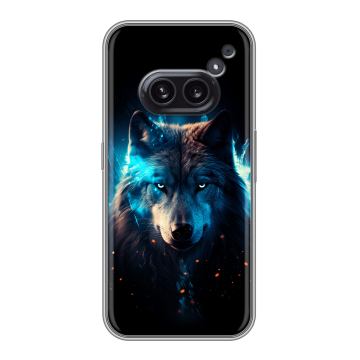 Силиконовый чехол на Nothing Phone (2a) с принтом Волк ночной