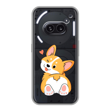 Силиконовый чехол на Nothing Phone (2a) с принтом Корги Силиконовый чехол на Nothing Phone (2a) с принтом Корги