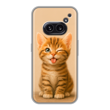 Силиконовый чехол на Nothing Phone (2a) с принтом котенок Силиконовый чехол на Nothing Phone (2a) с принтом котенок