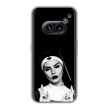 Силиконовый чехол на Nothing Phone (2a) с принтом монашка Силиконовый чехол на Nothing Phone (2a) с принтом монашка