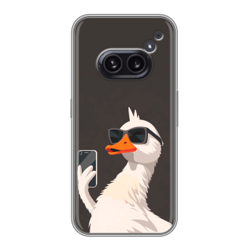 Силиконовый чехол на Nothing Phone (2a) с принтом утка в очках Силиконовый чехол на Nothing Phone (2a) с принтом утка в очках