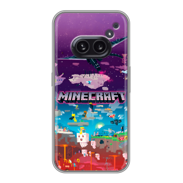 Силиконовый чехол на Nothing Phone (2a) с принтом Майнкрафт Minecraft Силиконовый чехол на Nothing Phone (2a) с принтом Майнкрафт Minecraft