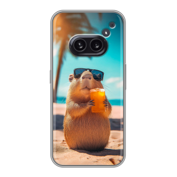 Силиконовый чехол на Nothing Phone (2a) с принтом Капибара