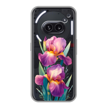 Силиконовый чехол на Nothing Phone (2a) с принтом Цветы орхидеи