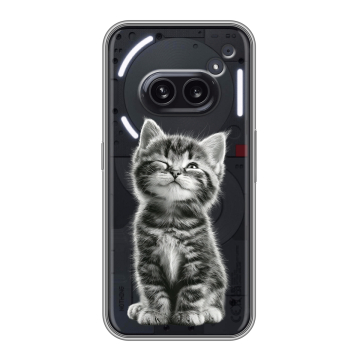 Силиконовый чехол на Nothing Phone (2a) с принтом Котенок Силиконовый чехол на Nothing Phone (2a) с принтом Котенок
