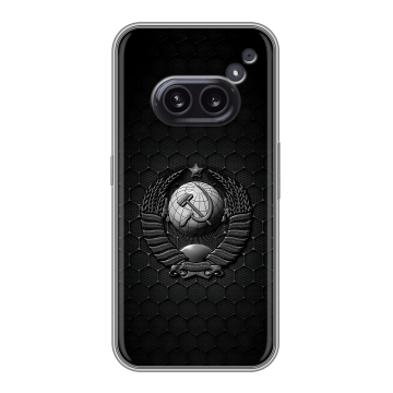 Силиконовый чехол на Nothing Phone (2a) с принтом Герб Флаг СССР