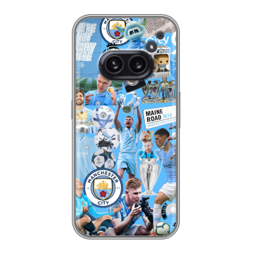 Силиконовый чехол на Nothing Phone (2a) с принтом Man City Манчестер Сити