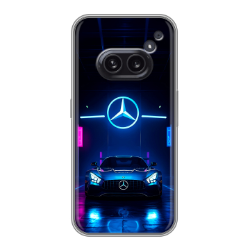 Силиконовый чехол на Nothing Phone (2a) с принтом Mercedes Мерседес Силиконовый чехол на Nothing Phone (2a) с принтом Mercedes Мерседес