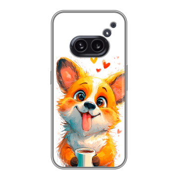 Силиконовый чехол на Nothing Phone (2a) с принтом корги Силиконовый чехол на Nothing Phone (2a) с принтом корги