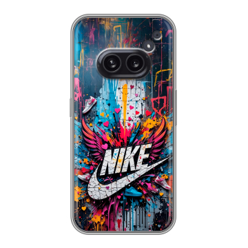 Силиконовый чехол на Nothing Phone (2a) с принтом Nike Найк Силиконовый чехол на Nothing Phone (2a) с принтом Nike Найк