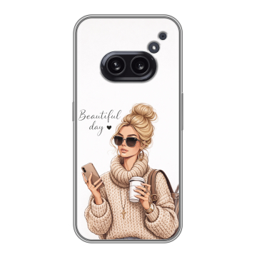 Силиконовый чехол на Nothing Phone (2a) с принтом женский Силиконовый чехол на Nothing Phone (2a) с принтом женский