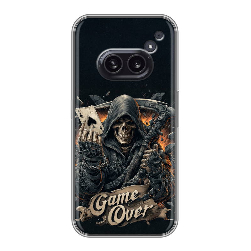 Силиконовый чехол на Nothing Phone (2a) с принтом Скелет карты Силиконовый чехол на Nothing Phone (2a) с принтом Скелет карты