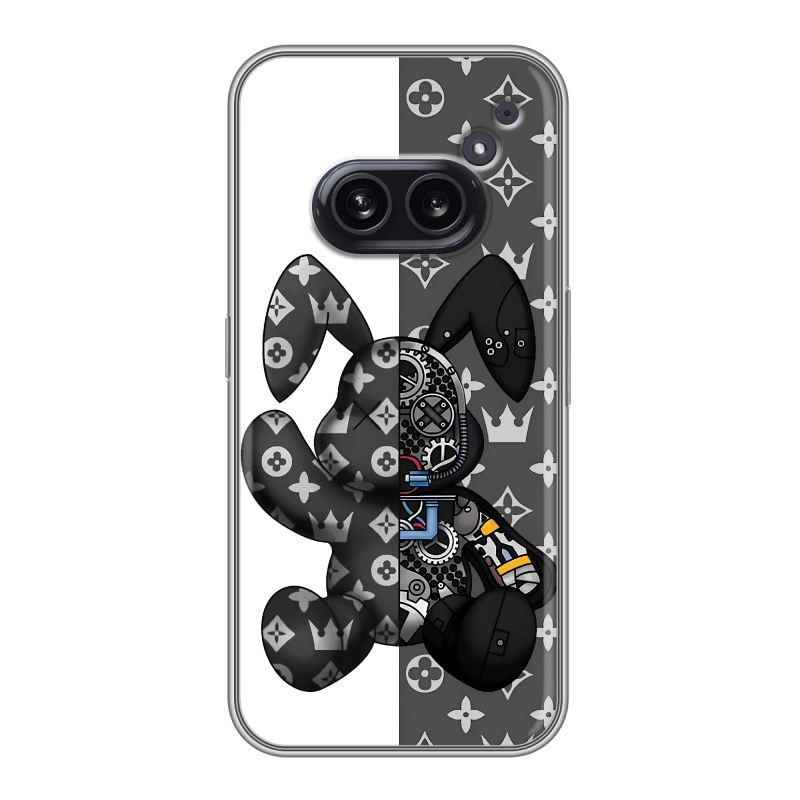 Силиконовый чехол на Nothing Phone (2a) с принтом Луи робот Силиконовый чехол на Nothing Phone (2a) с принтом Луи робот
