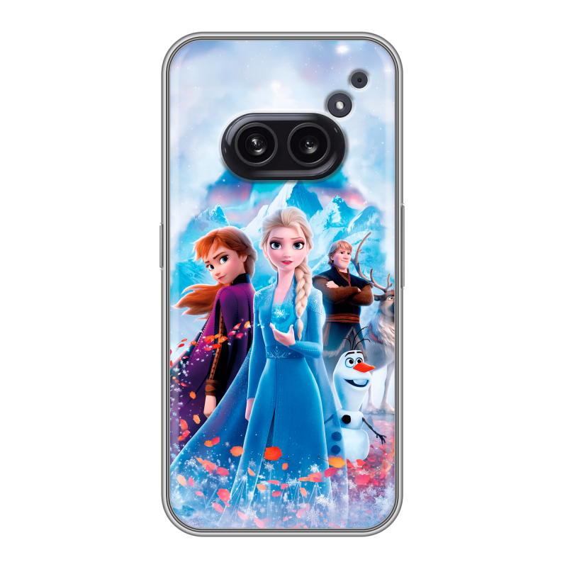 Силиконовый чехол на Nothing Phone (2a) с принтом Холодное сердце Frozen Силиконовый чехол на Nothing Phone (2a) с принтом Холодное сердце Frozen
