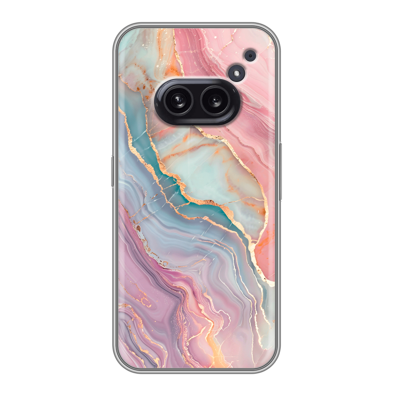 Силиконовый чехол на Nothing Phone (2a) с принтом розовый мрамор Силиконовый чехол на Nothing Phone (2a) с принтом розовый мрамор