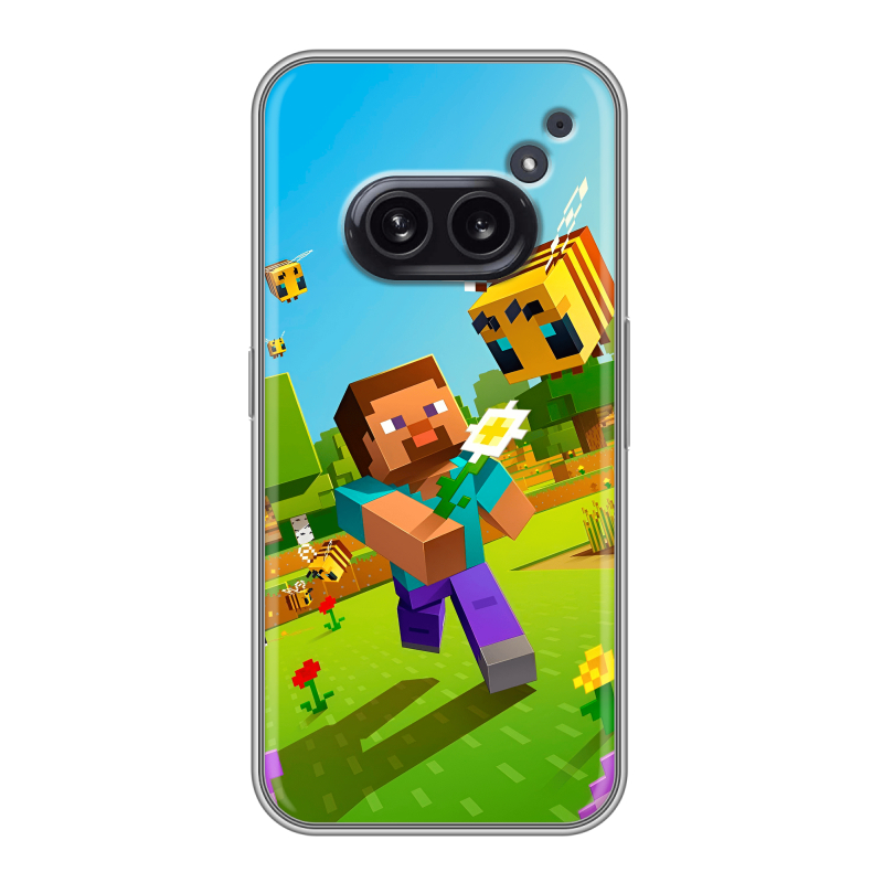 Силиконовый чехол на Nothing Phone (2a) с принтом Майнкрафт Minecraft Силиконовый чехол на Nothing Phone (2a) с принтом Майнкрафт Minecraft