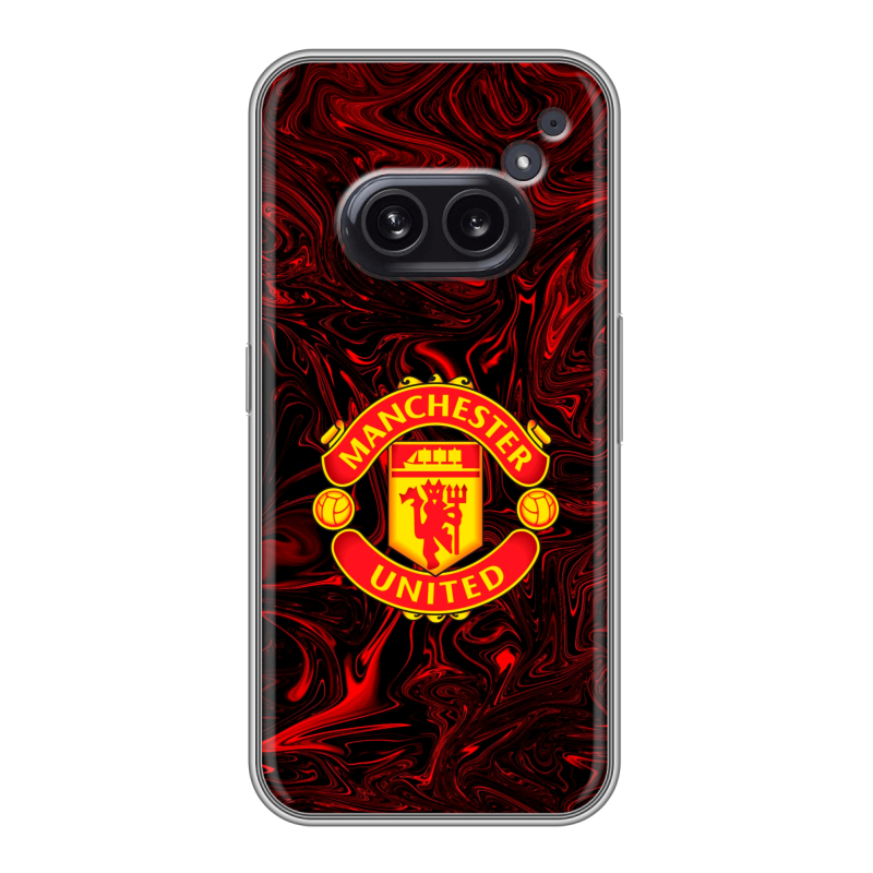 Силиконовый чехол на Nothing Phone (2a) с принтом Manchester United Силиконовый чехол на Nothing Phone (2a) с принтом Manchester United