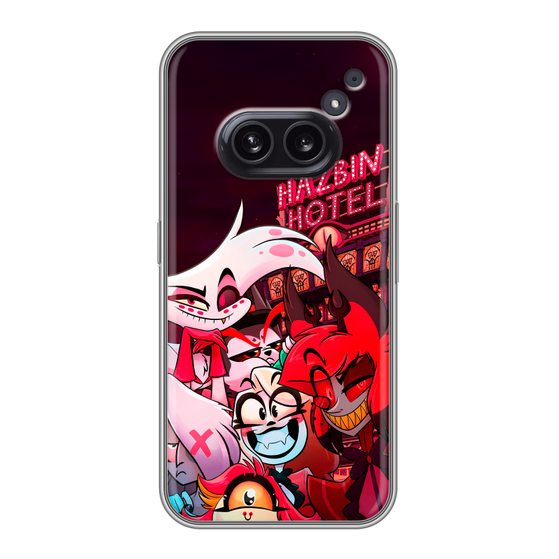 Силиконовый чехол на Nothing Phone (2a) с принтом Hazbin Hotel Отель Хазбин Силиконовый чехол на Nothing Phone (2a) с принтом Hazbin Hotel Отель Хазбин