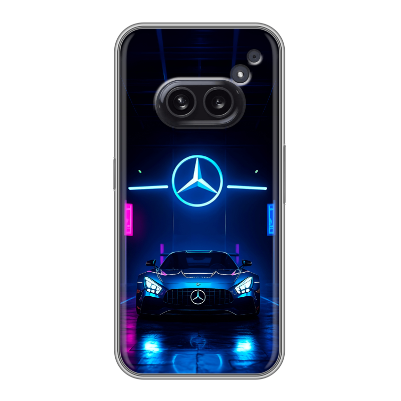 Силиконовый чехол на Nothing Phone (2a) с принтом Mercedes Мерседес Силиконовый чехол на Nothing Phone (2a) с принтом Mercedes Мерседес