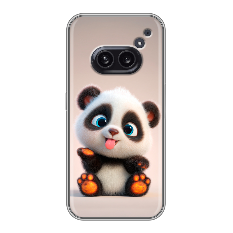 Силиконовый чехол на Nothing Phone (2a) с принтом милая панда Силиконовый чехол на Nothing Phone (2a) с принтом милая панда
