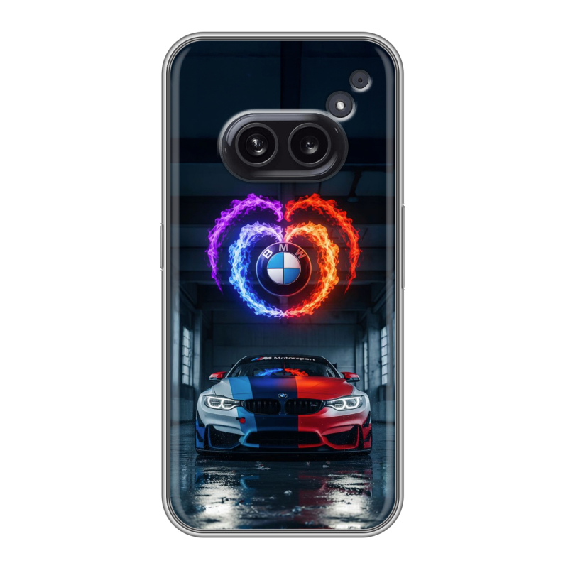 Силиконовый чехол на Nothing Phone (2a) с принтом BMW БМВ Силиконовый чехол на Nothing Phone (2a) с принтом BMW БМВ