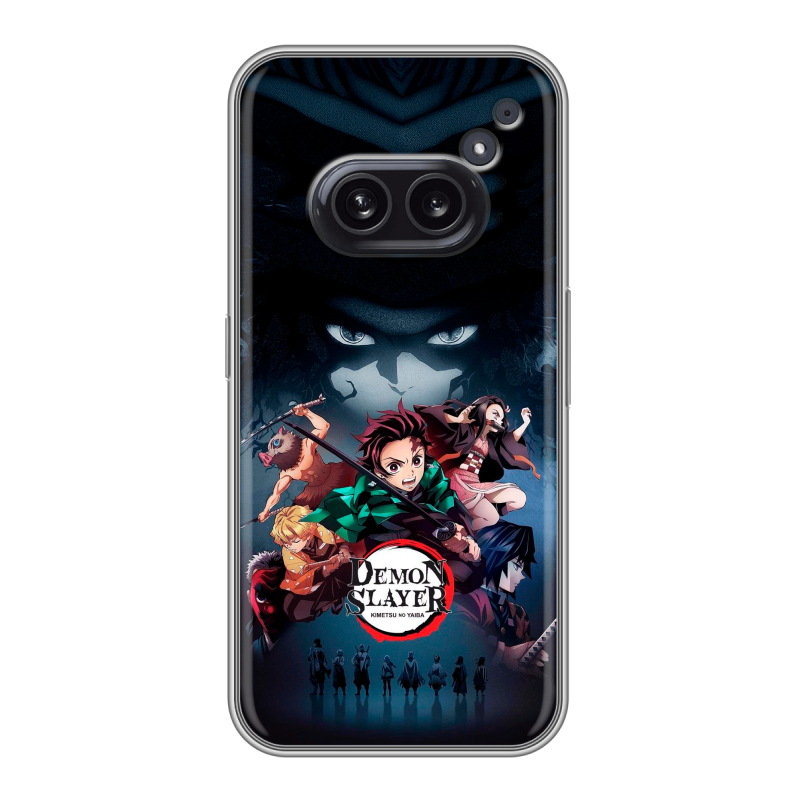 Силиконовый чехол на Nothing Phone (2a) с принтом Demon Slayer Клинок рассекающий демонов Силиконовый чехол на Nothing Phone (2a) с принтом Demon Slayer Клинок рассекающий демонов