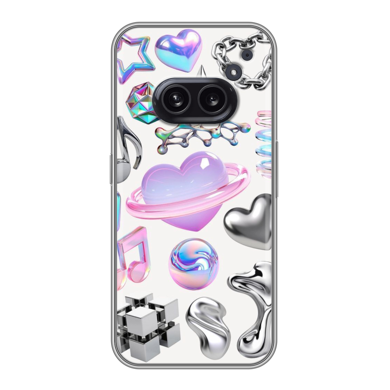 Силиконовый чехол на Nothing Phone (2a) с принтом Y2K Силиконовый чехол на Nothing Phone (2a) с принтом Y2K