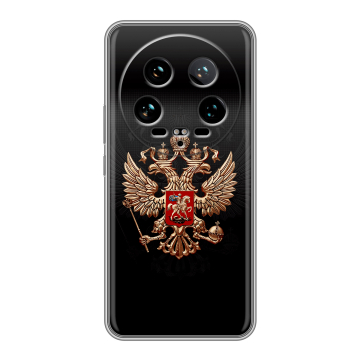 Силиконовый чехол на Xiaomi 14 Ultra с принтом Герб России Силиконовый чехол на Xiaomi 14 Ultra с принтом Герб России