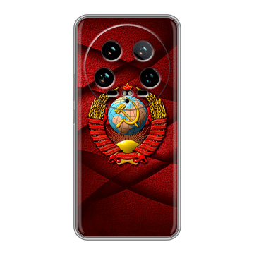 Силиконовый чехол на Xiaomi 14 Ultra с принтом Герб СССР Силиконовый чехол на Xiaomi 14 Ultra с принтом Герб СССР